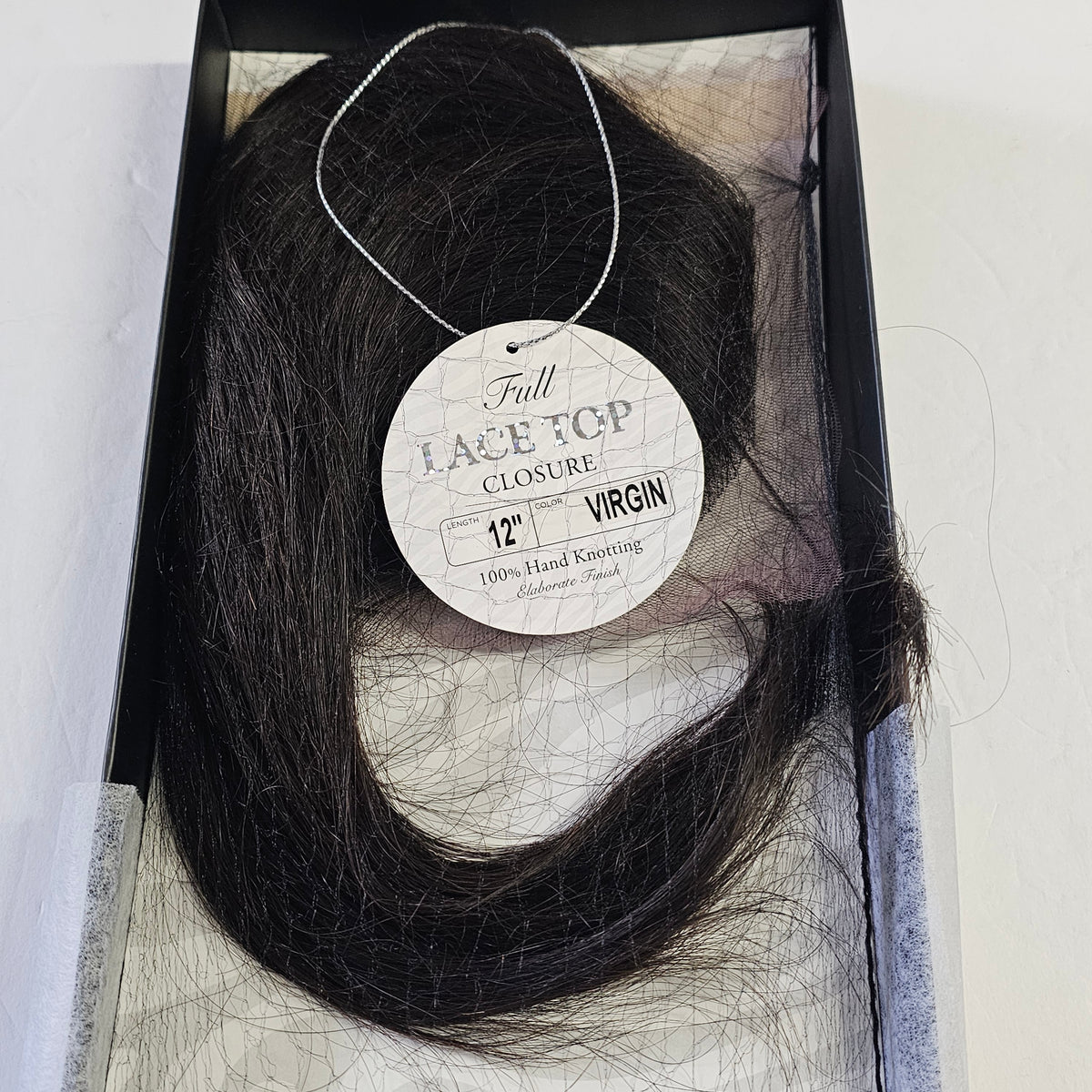 Kima Glamy virgin remi hair tangle-free full lace top closure - hand knotting