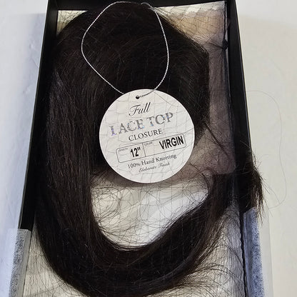 Kima Glamy virgin remi hair tangle-free full lace top closure - hand knotting