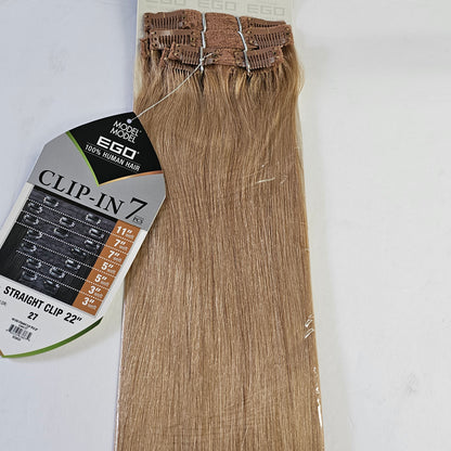 Model model Ego remy human hair clip-in 7pcs weaves - straight