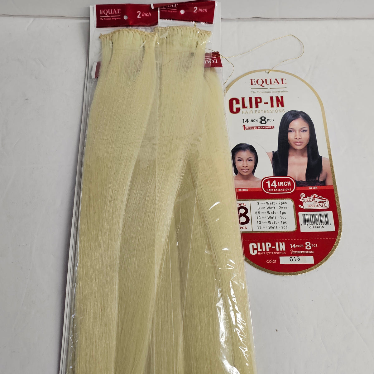 Model Model clip-in 8pcs hair extensions - heat resistant fiber - curling iron safe