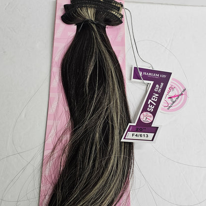 Clip-on 7pcs hair extensions - heat resistant - curling iron safe - Harlem 125