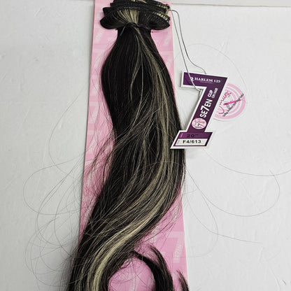 Clip-on 7pcs hair extensions - heat resistant - curling iron safe - Harlem 125