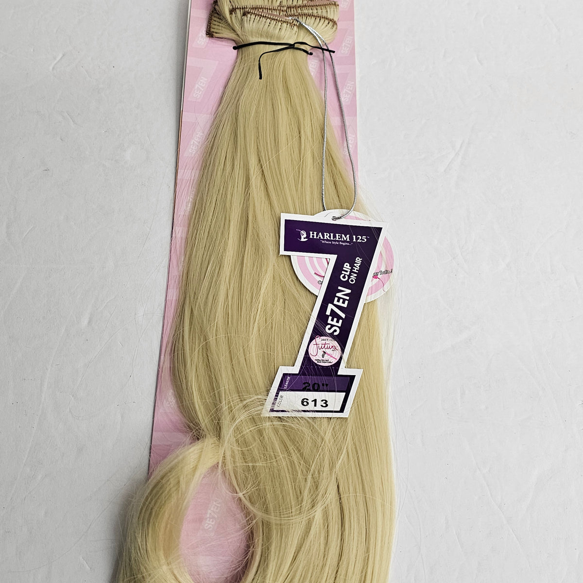 Clip-on 7pcs hair extensions - heat resistant - curling iron safe - Harlem 125