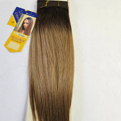 Human hair weave yaky straight for sew-in, wefts - Milky way -ombre colors