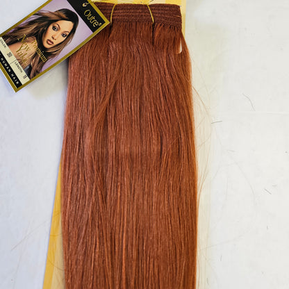 Outre premium new yaki tangle-free human hair weave - straight sew-in weft