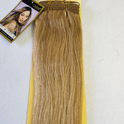 Outre premium new yaki tangle-free human hair weave - straight sew-in weft