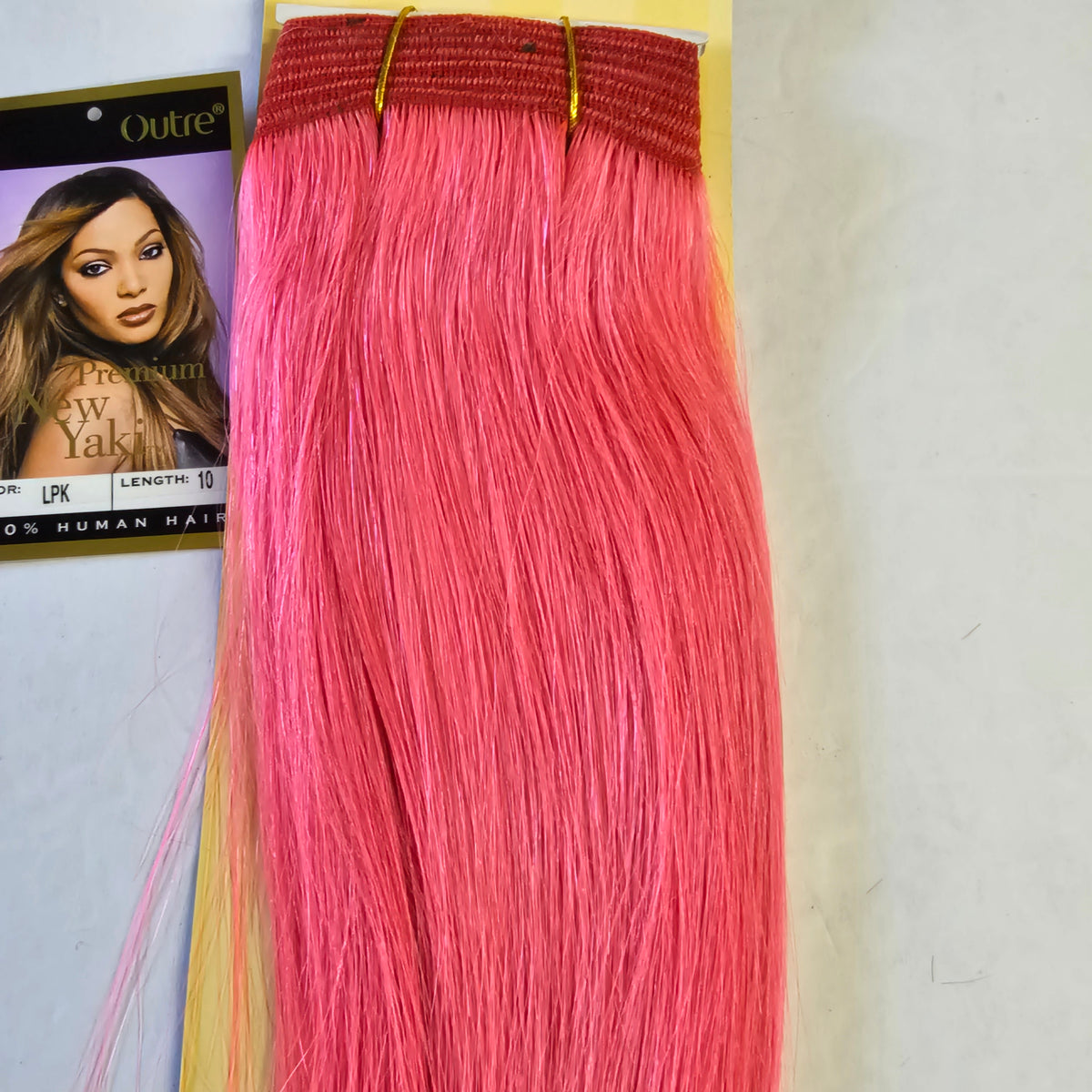 Outre premium new yaki tangle-free human hair weave - straight sew-in weft