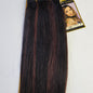 Outre premium new yaki tangle-free human hair weave - straight sew-in weft - mixed colors - 1B/33
