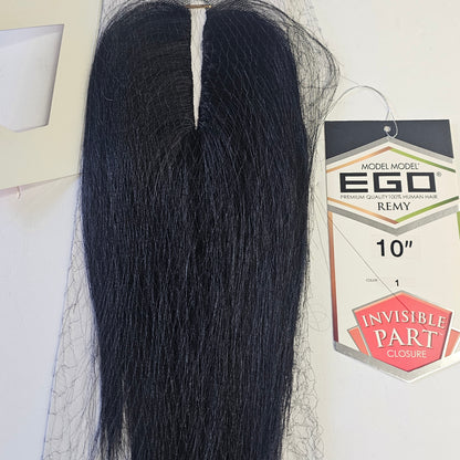 Model Model Ego remy human hair invisible part closure - 10 inch