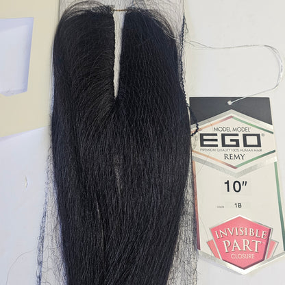 Model Model Ego remy human hair invisible part closure - 10 inch