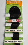 Model Model Brazilian remy natural loose deep closure - bleach - perm - color