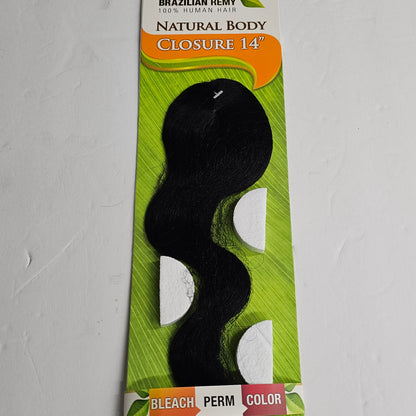 Model Model Brazilian remy natural body closure - bleach - perm - color