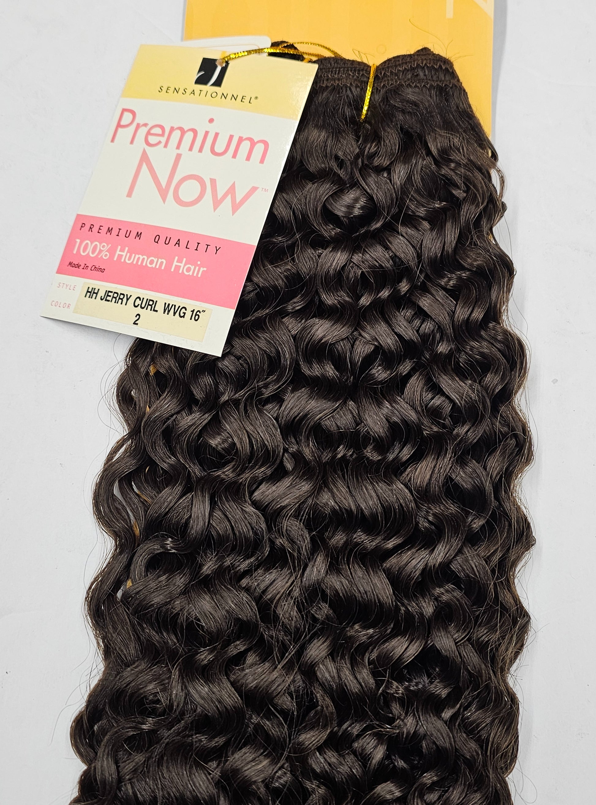 Human hair Jerry curl weaving; curly sew-in weft. image 0