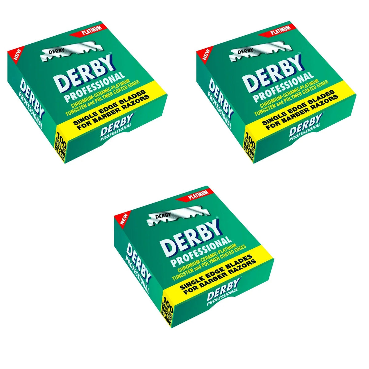 Derby Prof Single Edge Razor Blades 100ct