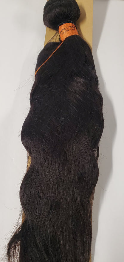 Brazilian virgin remi unprocessed human hair weave; weft; sew-in; wavy. image 1