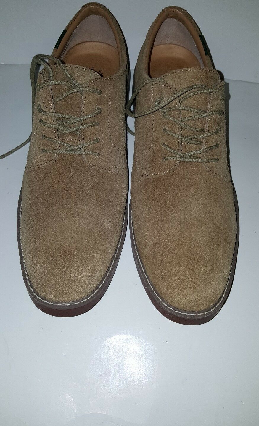 GH BASS PASADENA MEN'S OXFORD SHOES; LEATHER/ SUEDE/ TAUPE/00261900268 image 0