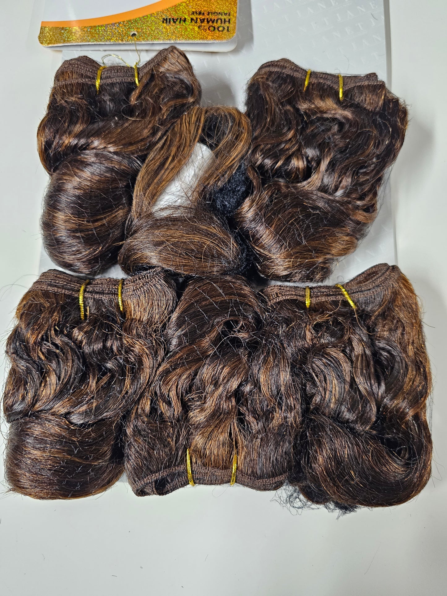 Human hair tangle-free weave; deep romance; sew-in; curly; 6pcs. image 1