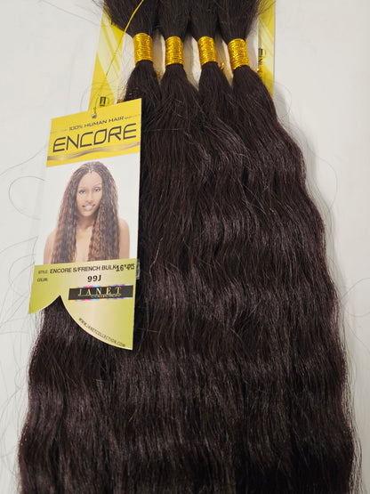 Wet and wavy human hair premium blend  Super French bulk for braiding image 3