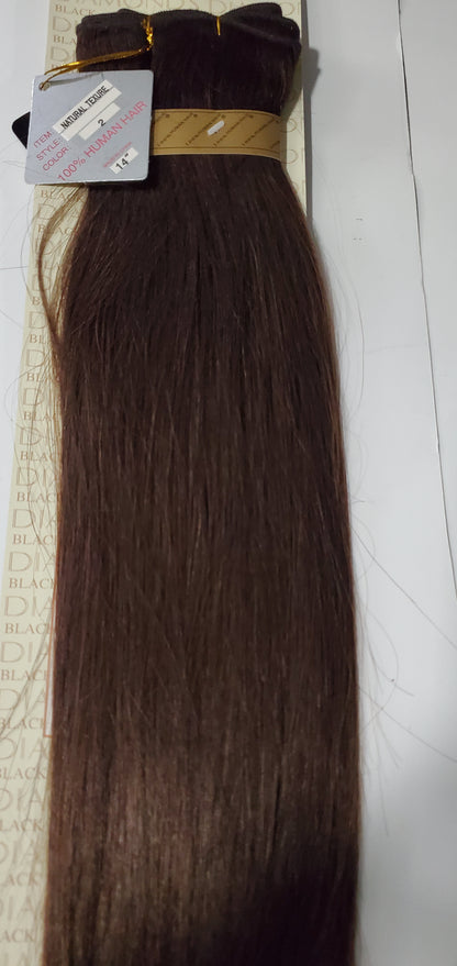 Remi human hair weave tangle-free; straight sew-in weft; natural texture image 0