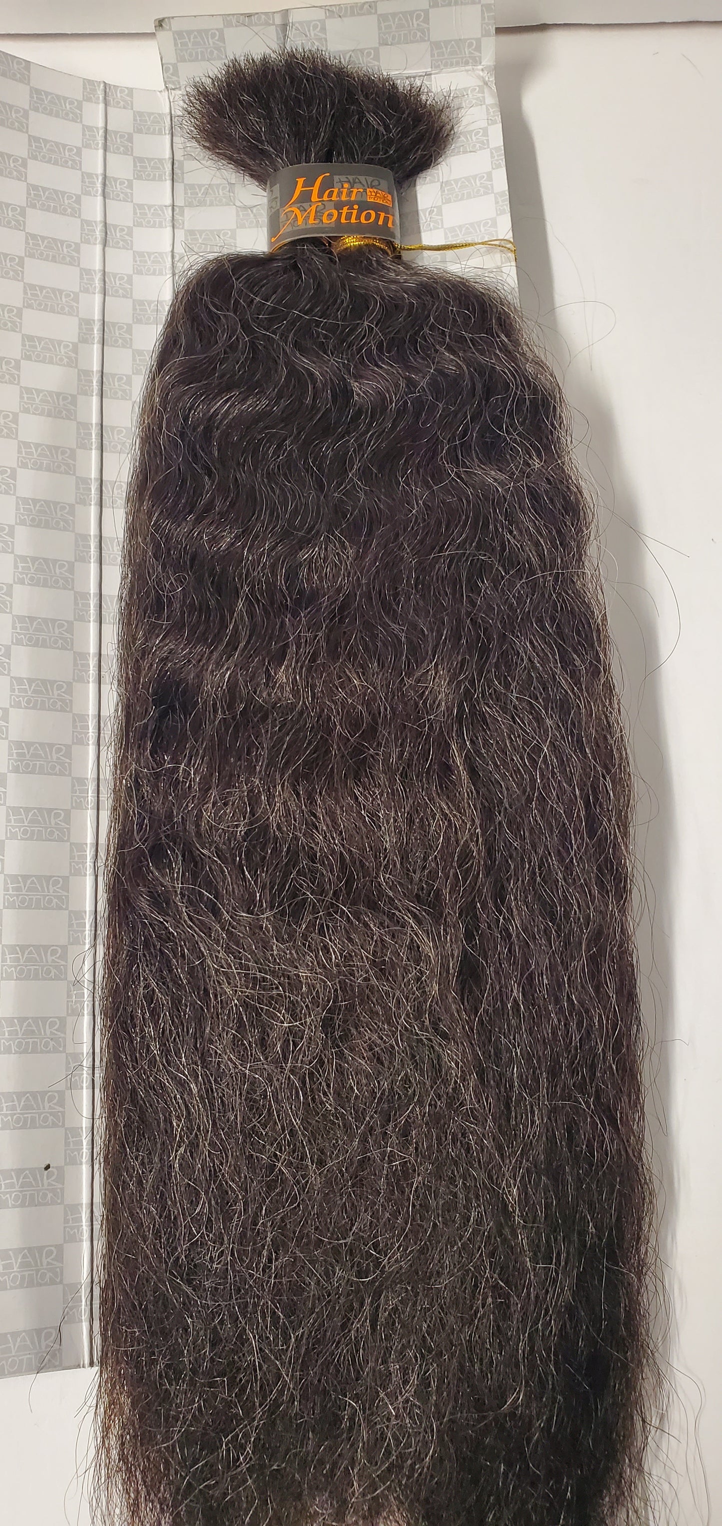 Human hair blended super bulk for braiding; wavy 14 inch color 34. image 0