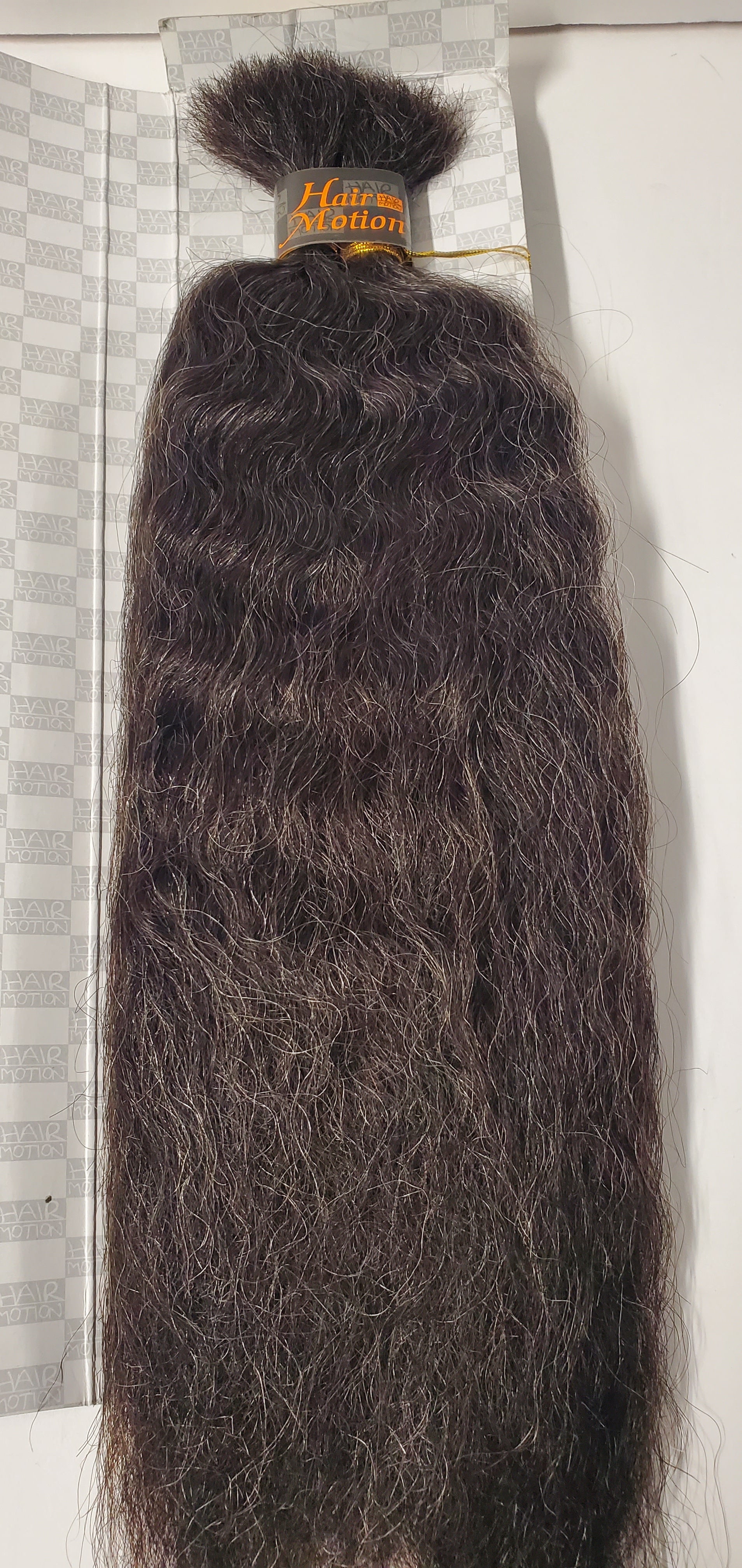 Human hair blended super bulk for braiding; wavy 14 inch color 34. image 0