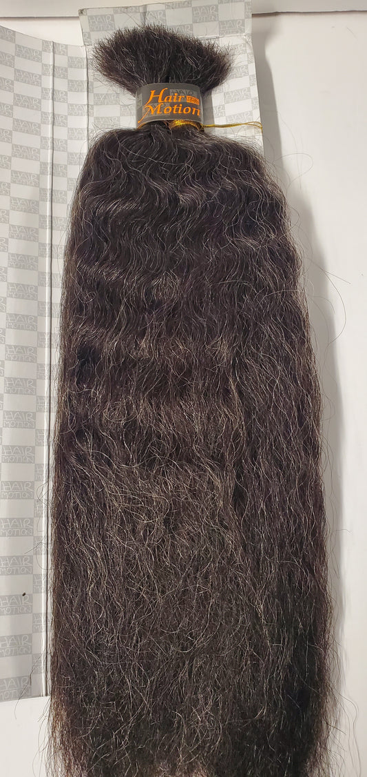 Human hair blended super bulk for braiding; wavy 14 inch color 34. image 0