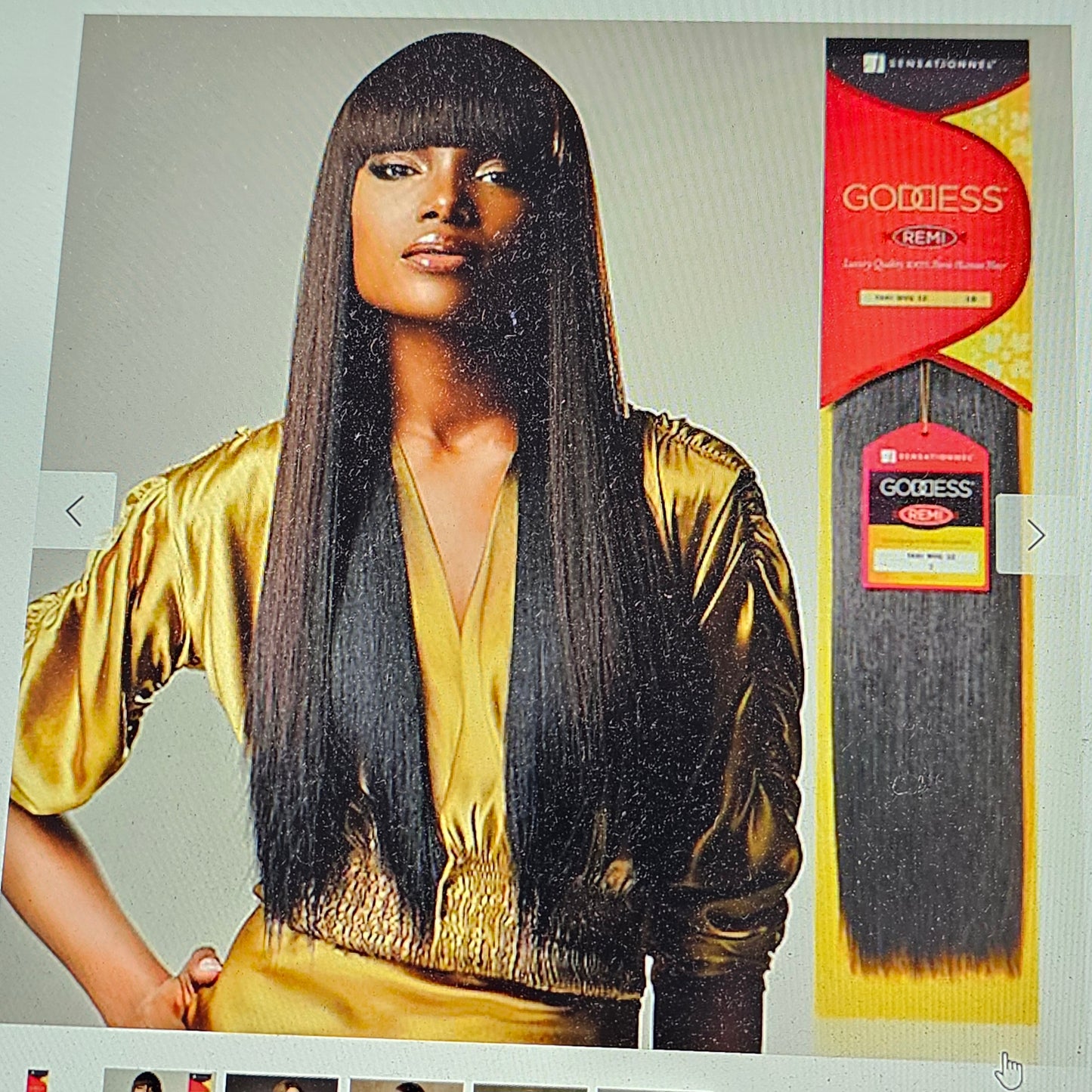 Goddess remi human hair weave tangle-free for sew-in; straight; wefts image 0