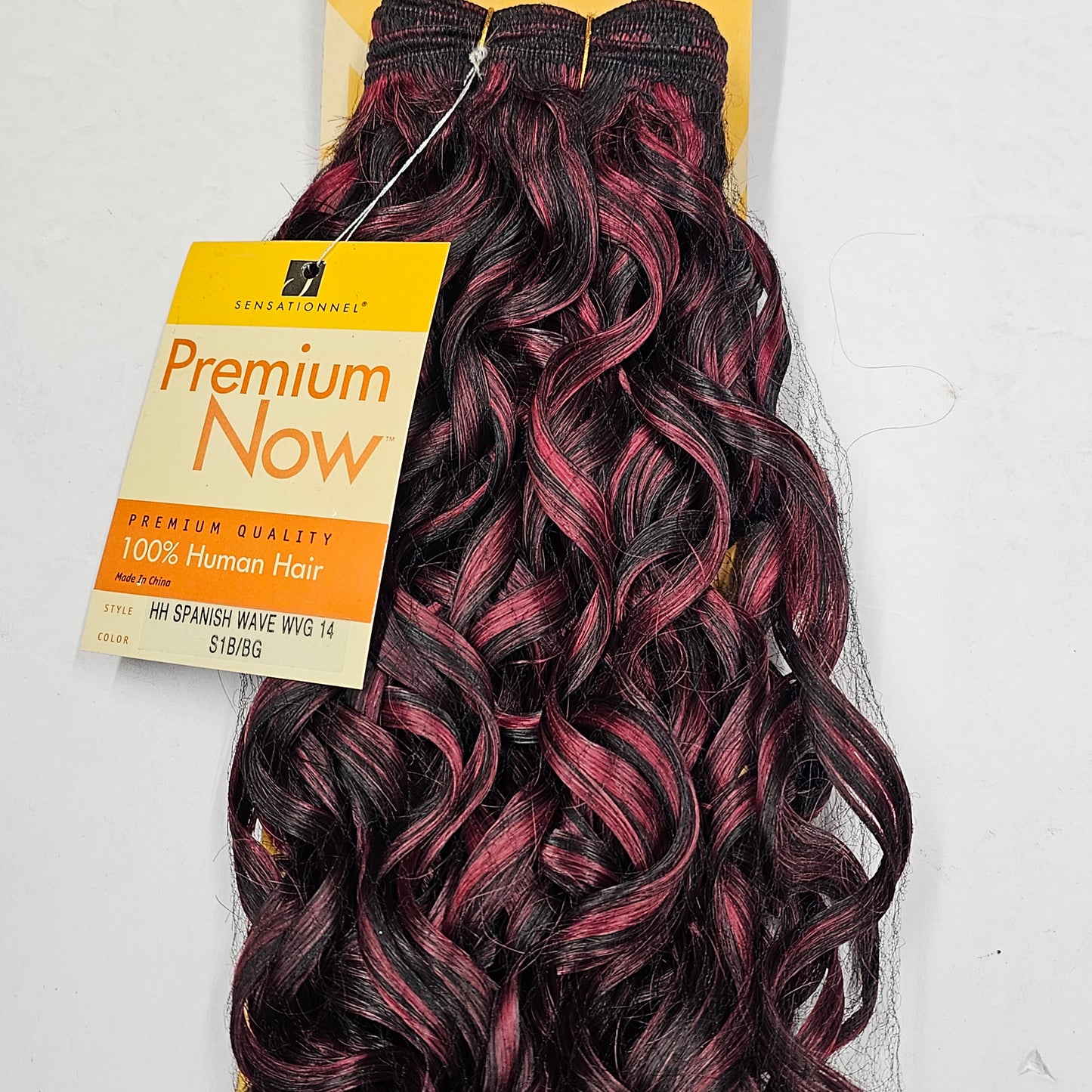 Human hair tangle-free spanish wave weave; curly sew-in weft. image 4