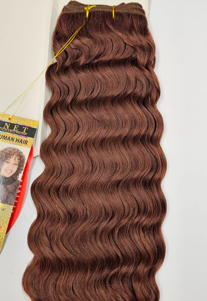 Curly human hair tangle-free weave for sew-in; European curl; wefts. image 2