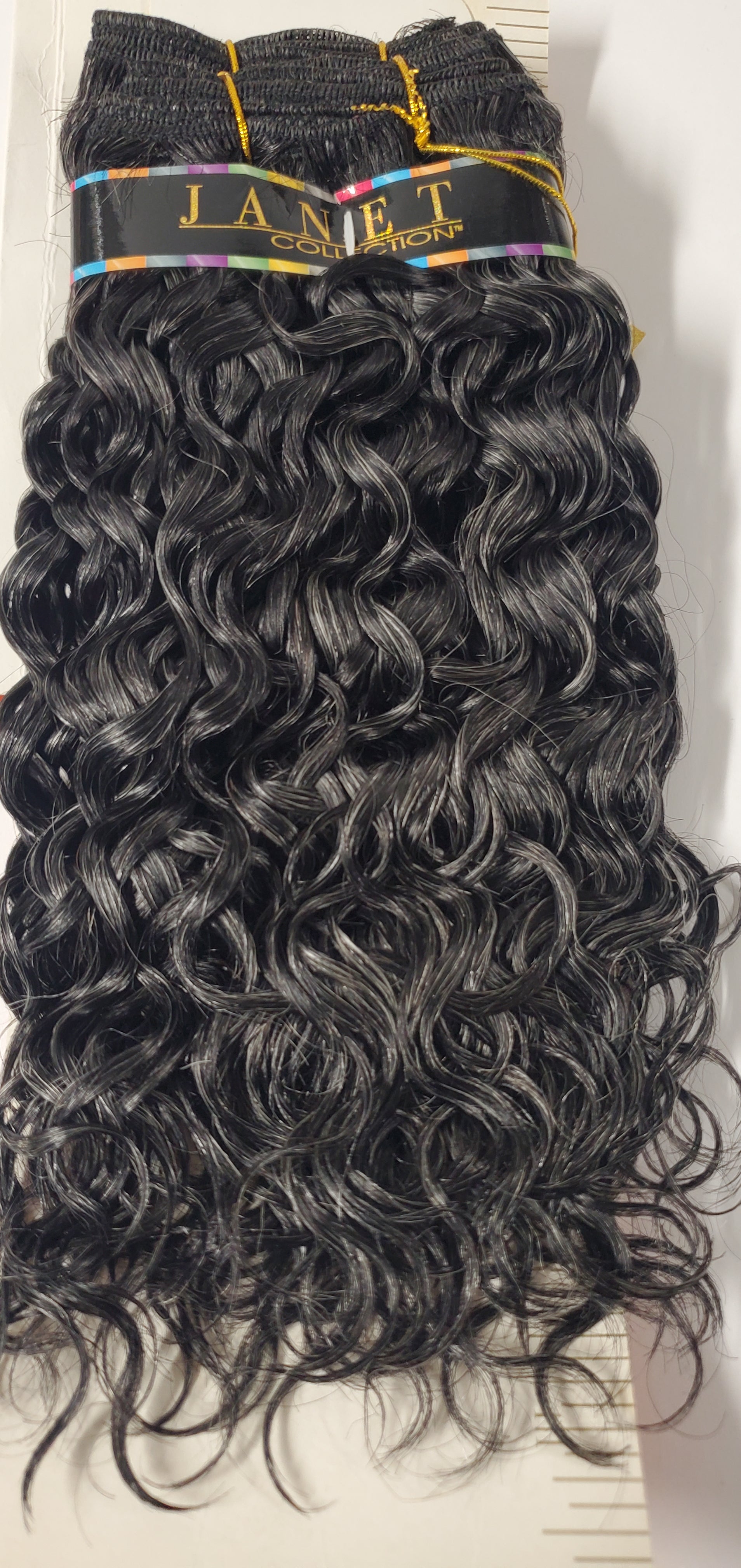 Human hair tangle-free water wave weave; curly sew-in weft. image 3