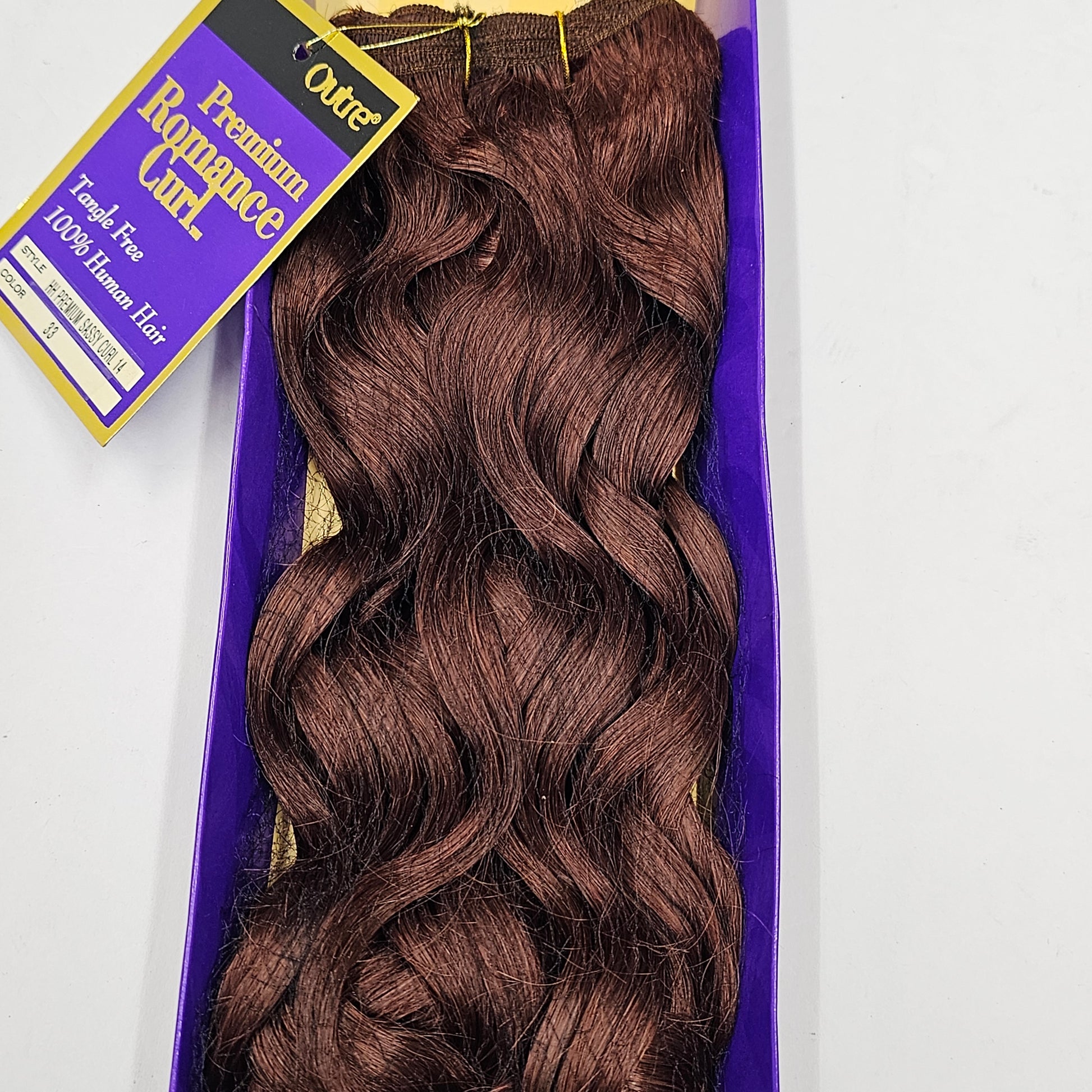 Curly human hair weave tangle-free for sew-in; Premium Sassy curl; wefts. image 6