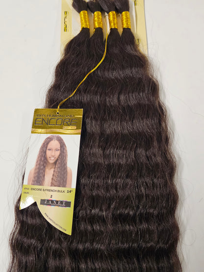 Wet and wavy human hair premium blend  Super French bulk for braiding image 8