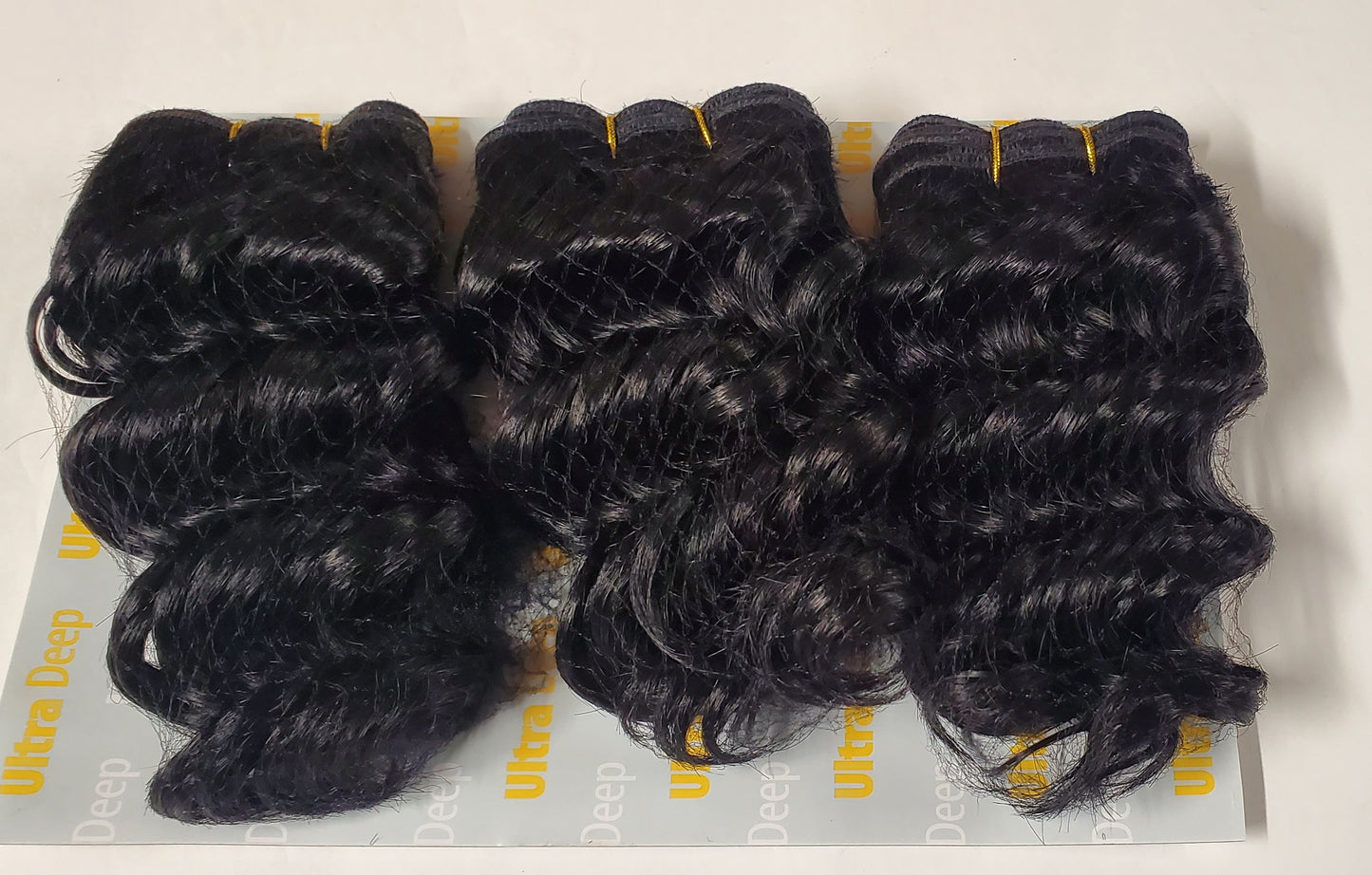 Human hair tangle-free weave; ultra deep; 3pcs; curly; wefts; sew-in. image 4