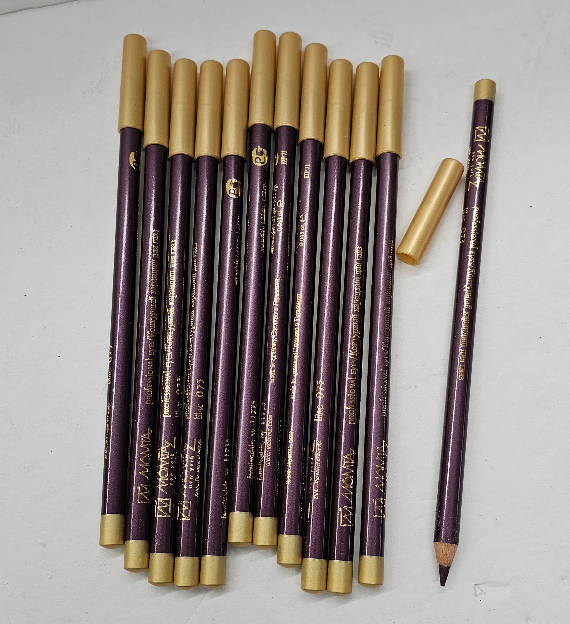 Set of 12 professional eyeliner pencils; Lilac; 0.043oz image 1