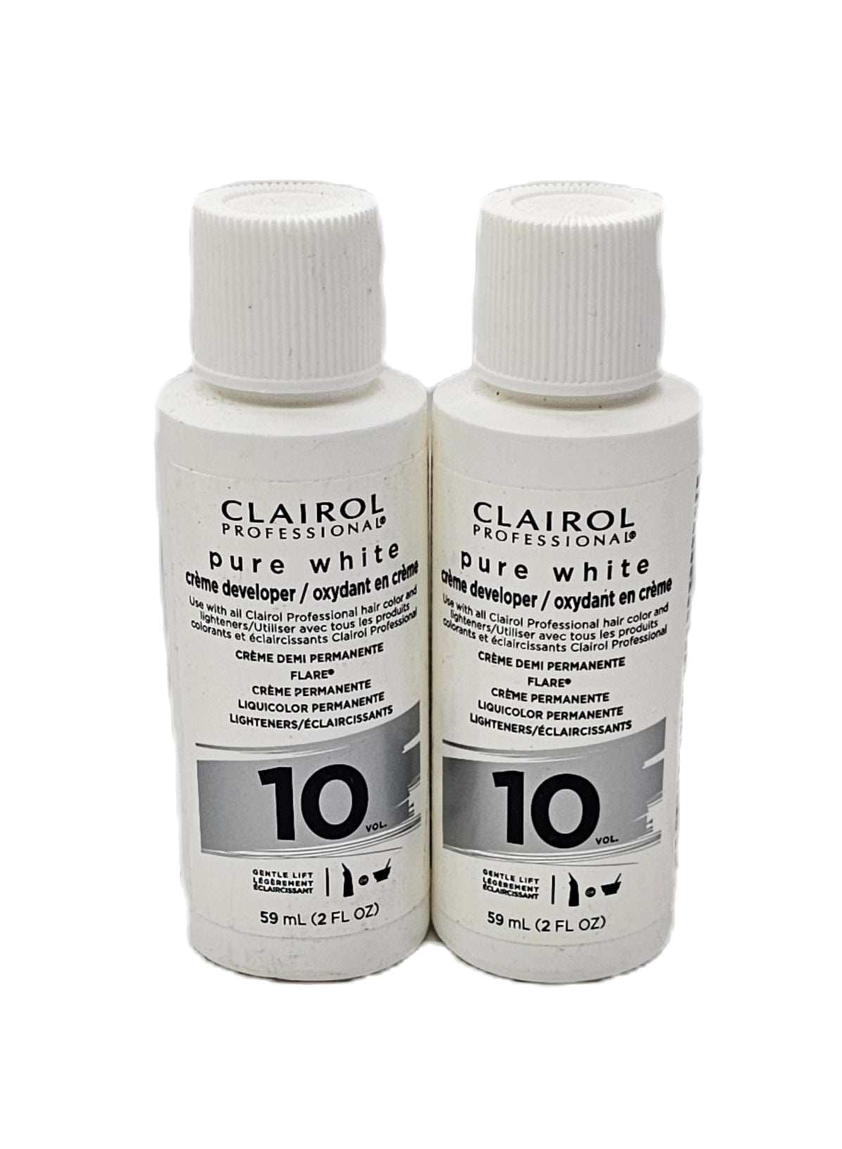 Set of 2  Clairol professional pure white creme developer 10 volume; 2fl.oz x2 image 0