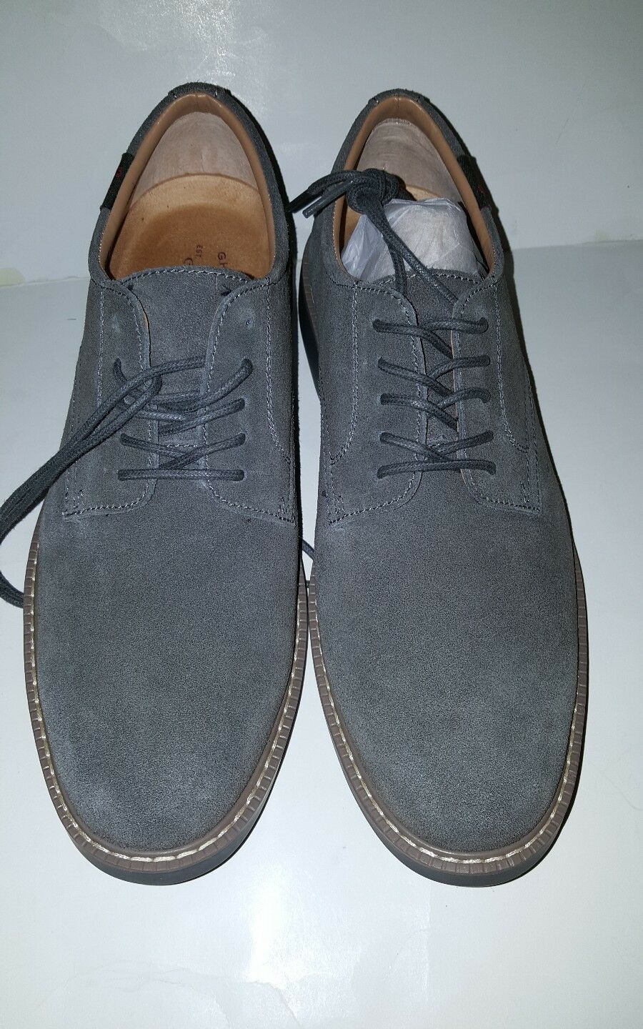 GH BASS PASADENA MEN'S OXFORD SHOES; LEATHER/ SUEDE/ GREY/00261915010 image 0
