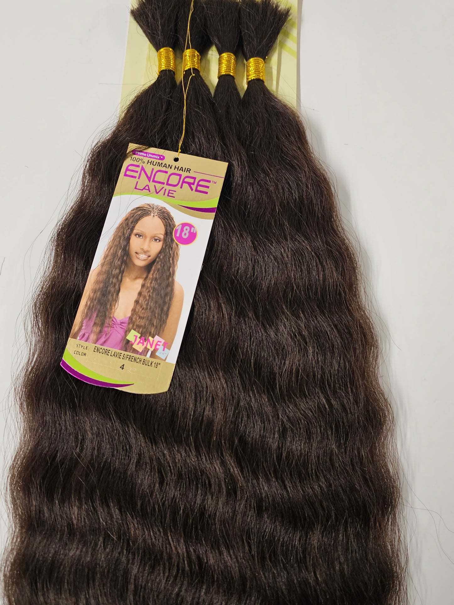 Wet and wavy human hair premium blend  Super French bulk for braiding image 1