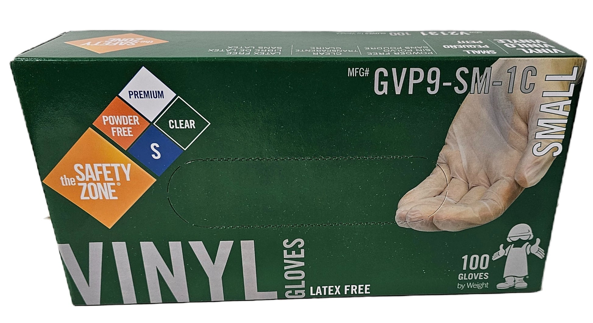 Set of 10 packs Vinyl gloves latex - free; powder - free; Clear; Size small image 0