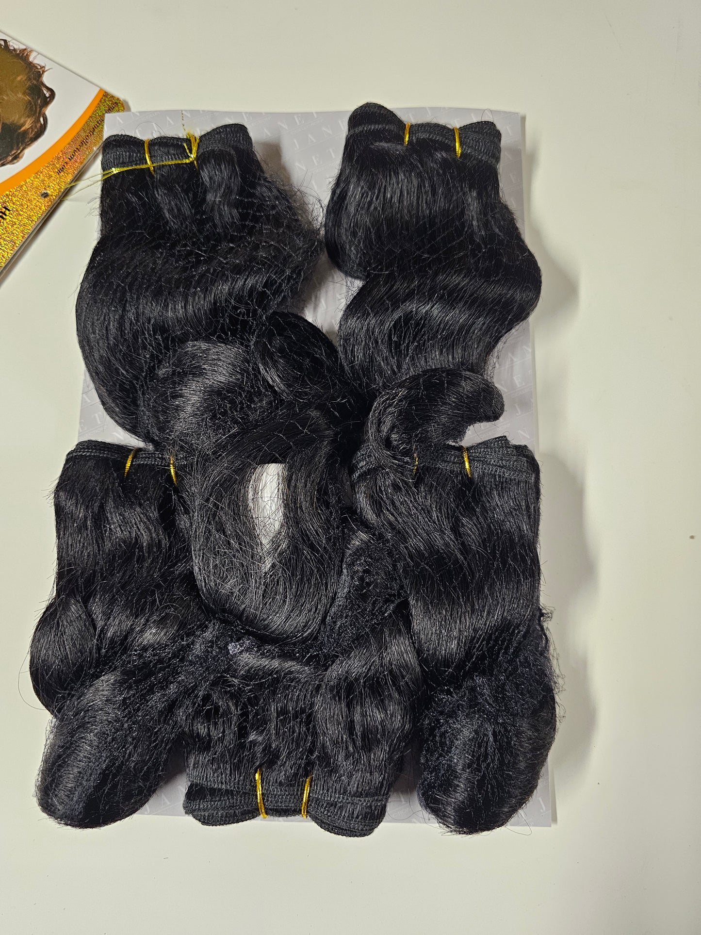 Human hair tangle-free weave; body romance; sew-in; curly; 6pcs image 1