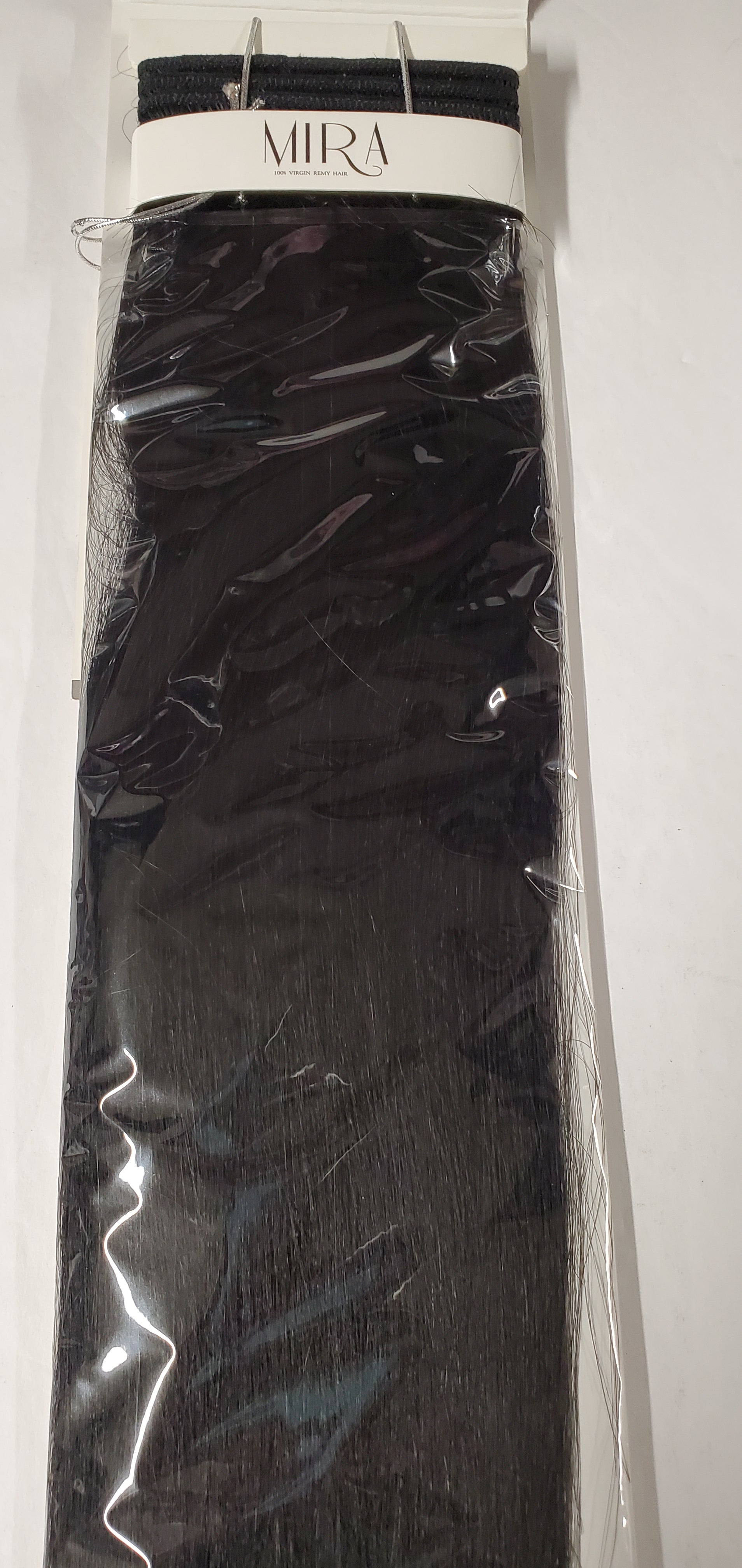 Virgin remy hair tangle-free yaky weave; straight sew-in weft image 5