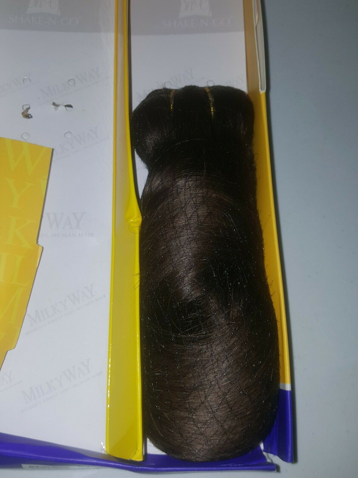 100% human hair spiral roll weave tangle-free; curly; half pack; weft; sew-in image 1