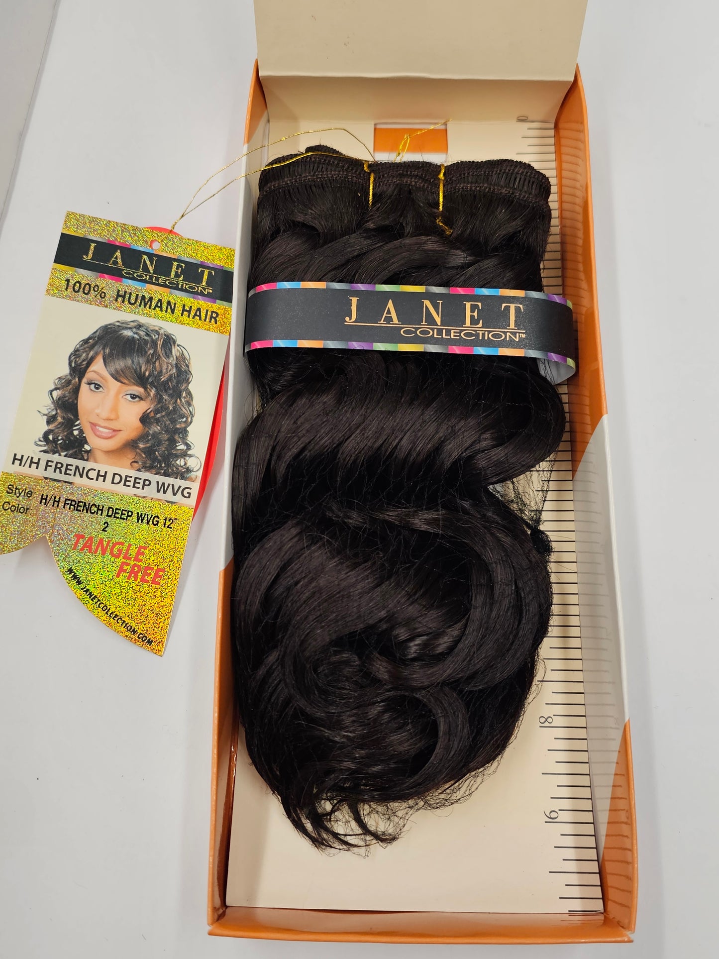Curly human hair weave tangle-free for sew-in; french deep; wefts. image 5