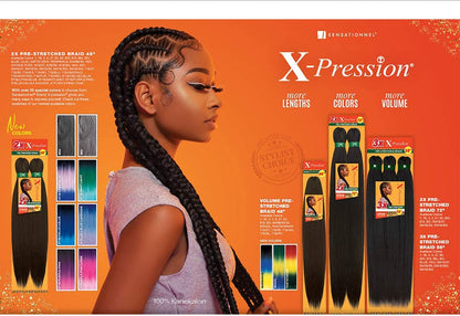 Sensationnel X-Pression 2X Pre-Stretched Braiding Hair 72"