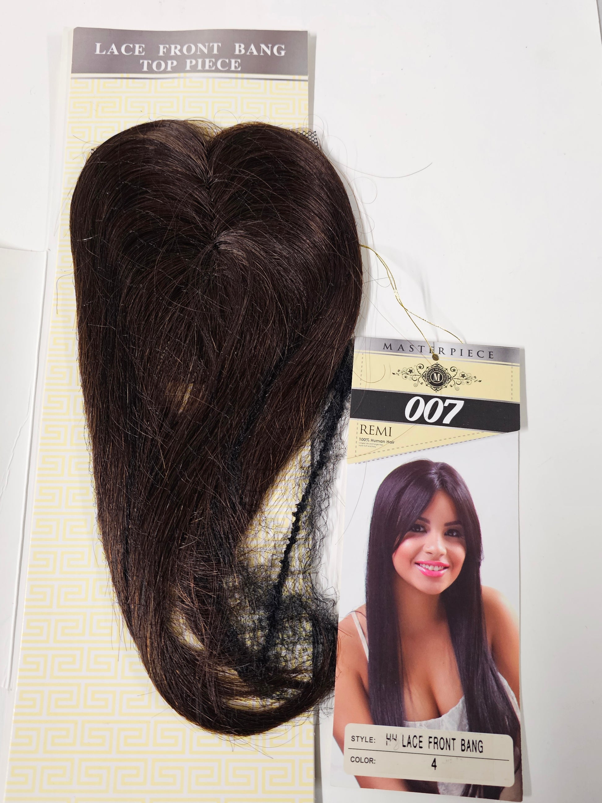 Hand tied lace front band; Straight; top piece image 0