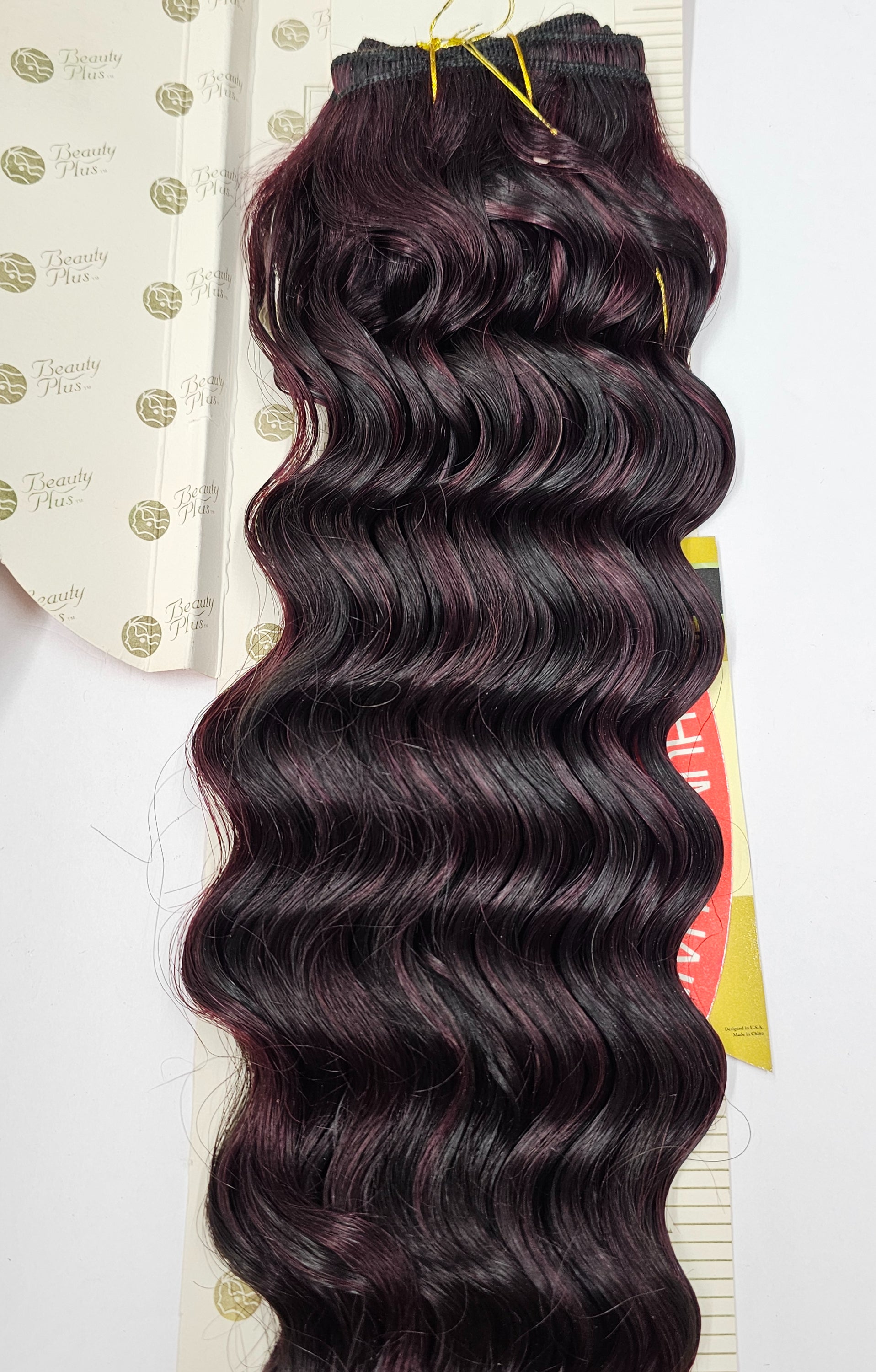 Curly human hair weave tangle-free for sew-in; Spanish wave;wefts. image 5