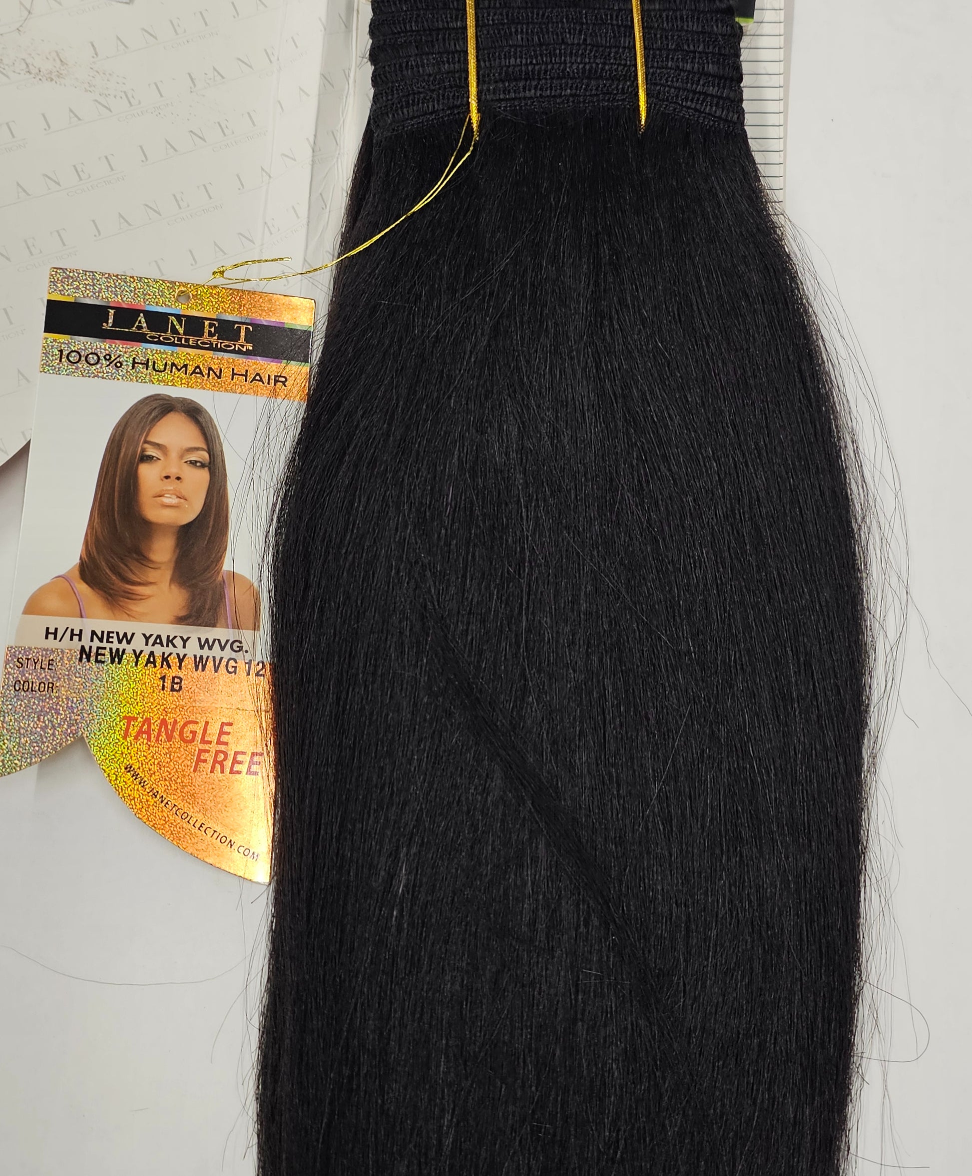 Human hair tangle-free new yaky weave straight; perm yaky sew-in weft. image 3