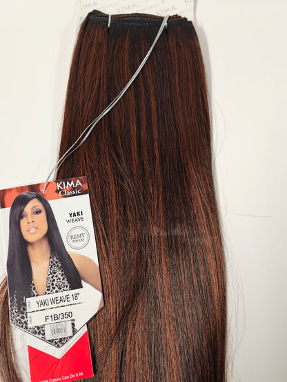 Remy touch human hair yaki weave for sew-in; straight image 4