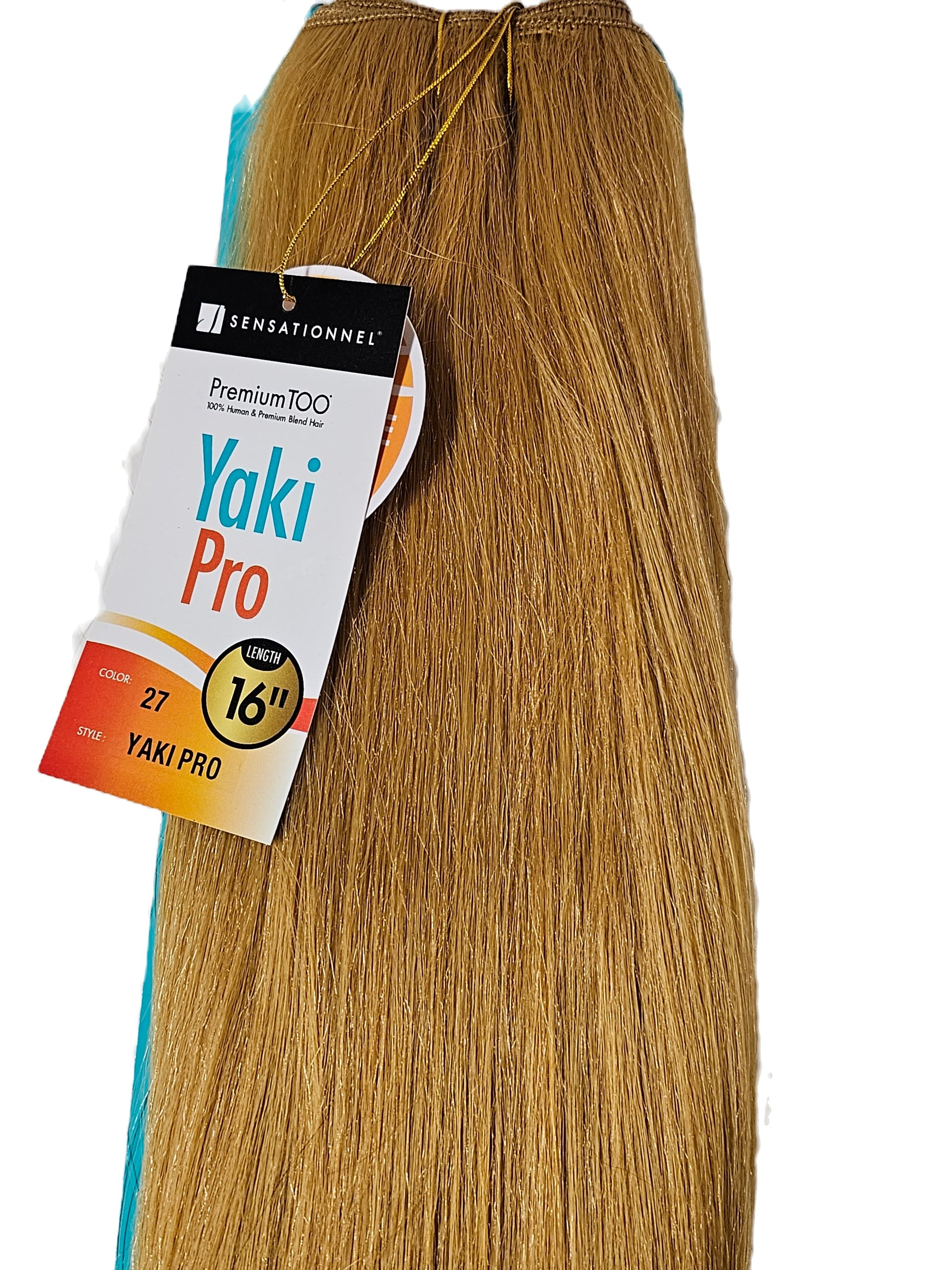 Human hair and premium blend weave for sew-in; straight weft. image 1