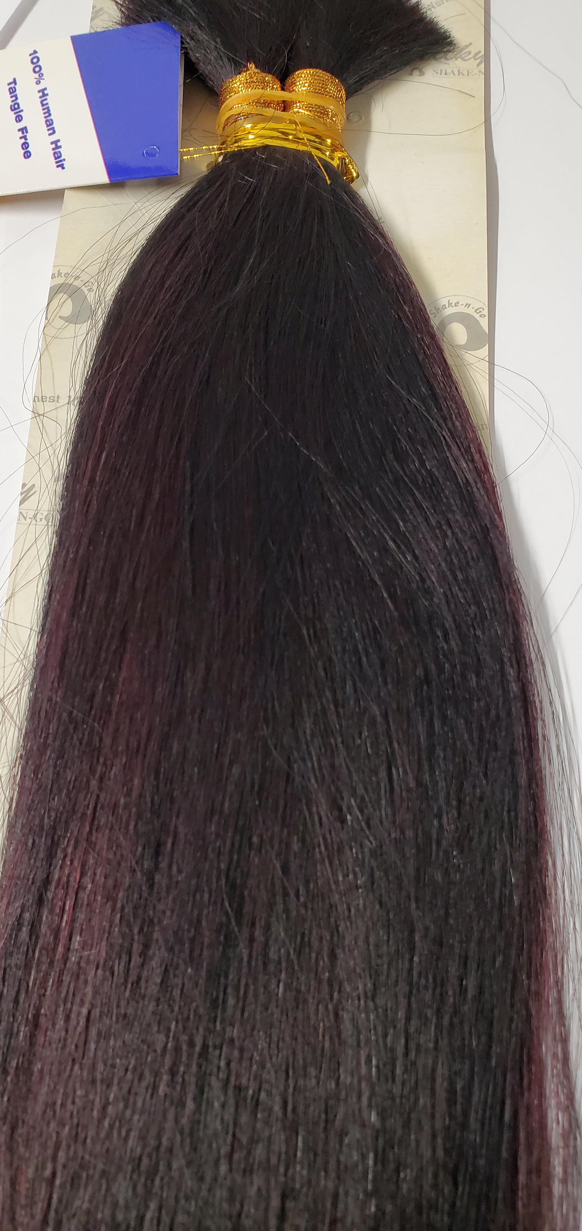 Human hair tangle-free yaki bulk straight for braiding; Milky Wy image 4