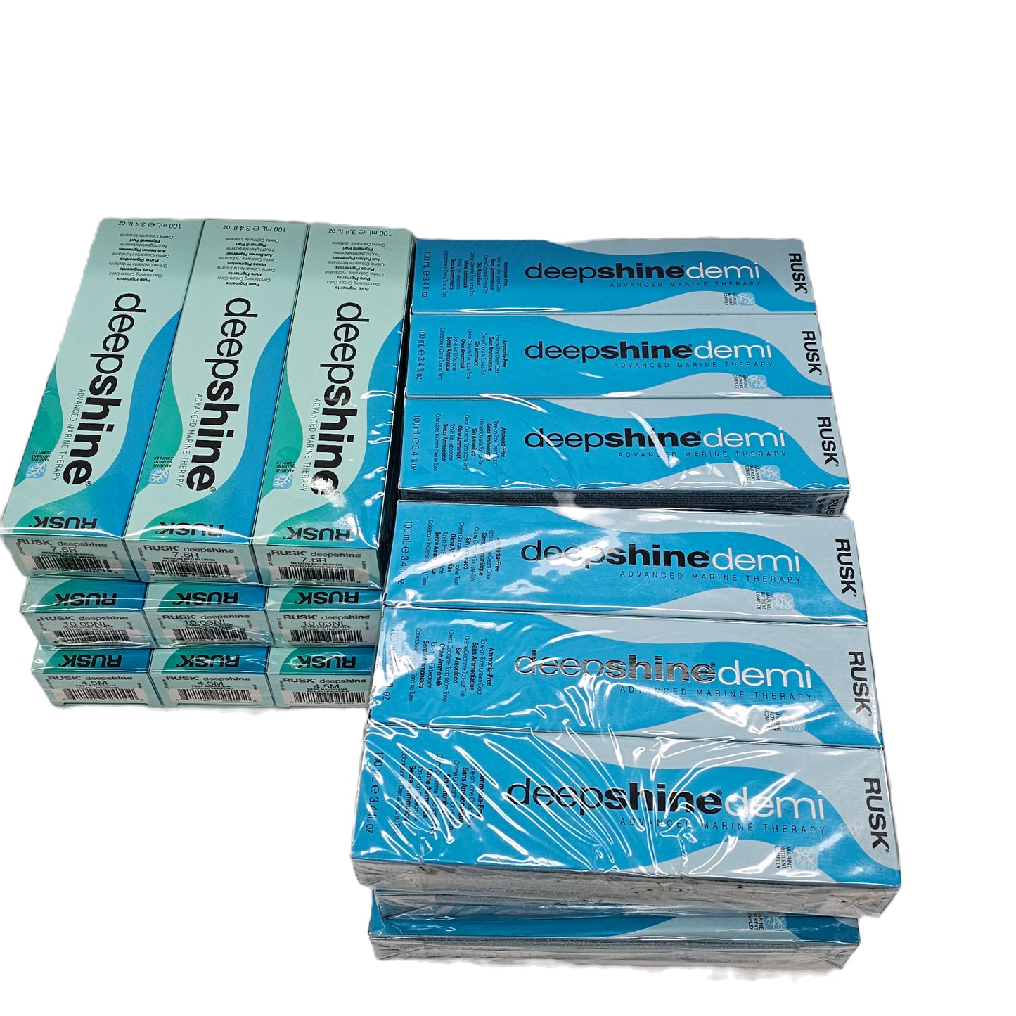 Lot of 132 pcs; Rusk deepshine demi hair color; advanced marine therapy;3.4fl.oz image 2